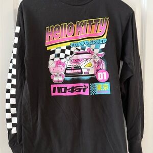 Hello Kitty Black Long Sleeve Womens Shirt
